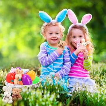 Easter Eggs Easter Basket Stuffers - Easter Decorations with Animal Plush Toys, Easter Gifts Plastic Easter Eggs for Kids/Teens, Easter Toys Prefilled Easter Eggs with Cute Bunny Easter Party Supplies