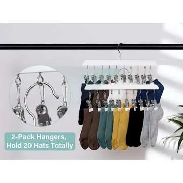 StorageWorks Hat Organizer for Baseball Caps - Set of 2