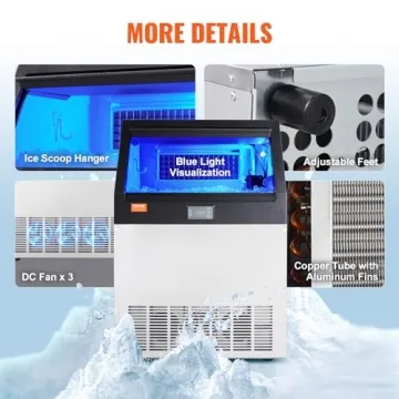 VEVOR 160lbs/24H Commercial Ice Maker Machine