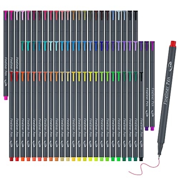 Vanstek 72 Colors Journal Planner Colored Pens, Fineliner Pens for Journaling, Writing Coloring Draw...