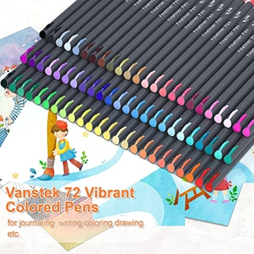 Vanstek 72 Colors Planner Pens for Journaling and Art