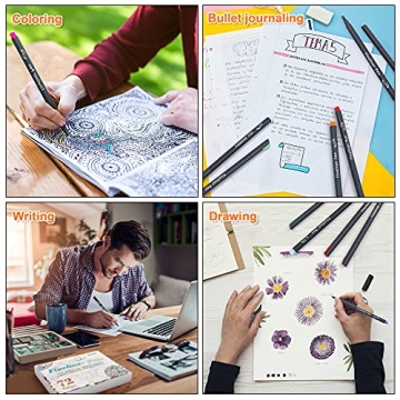 Vanstek 72 Colors Planner Pens for Journaling and Art