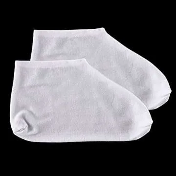 3 Pairs Cotton Moisturizing Socks Cosmetic Socks Lotion Hoses Spa Overnight Absorbing Stockings for Dry Cracked Feet White Moisture Enhancing Hoses for Women and Men