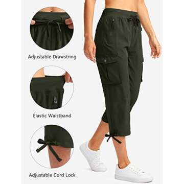Soothfeel Women’s Cargo Capris - Lightweight Quick Dry Pants