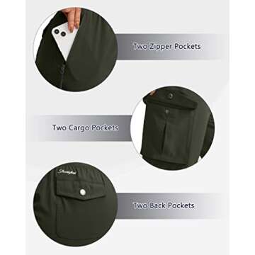 Soothfeel Women’s Cargo Capris - Lightweight Quick Dry Pants