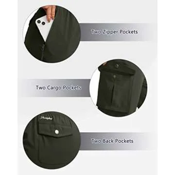 Soothfeel Women’s Cargo Capris - Lightweight Quick Dry Pants