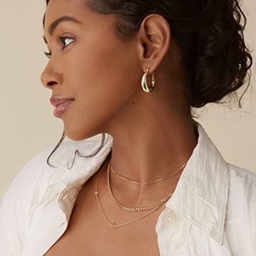 14K Gold Plated Hypoallergenic Hoops | PAVOI Chunky Earrings