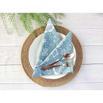 Soft Cotton Napkins 18x18 - Eco-Friendly Dinner Party Set