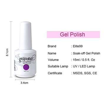Elite99 Gel Polish Soak Off Gel Polish Nail Art New Bling Colors Manicure Lacquer 15ml Pearl Dark Green