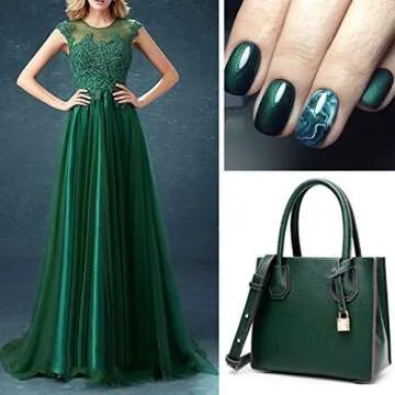 Elite99 Gel Polish Soak Off Gel Polish Nail Art New Bling Colors Manicure Lacquer 15ml Pearl Dark Green