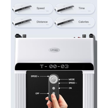 UMAY Fitness 512 Walking Pad, Under Desk Treadmill for Home and Office, Portable Walking Treadmill, Ultra Quiet 2.5 HP Brushless, 16.5x45.7” Wide Running Belt, 300LBS Capacity