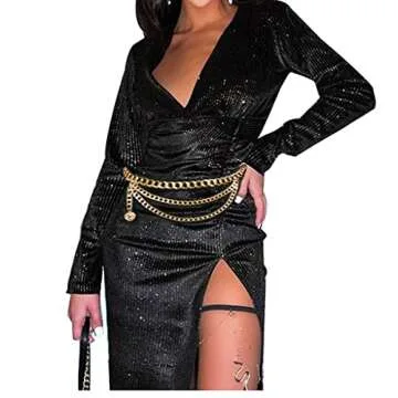 Stylish Women Thick Metal Link Waist Chain for Every Occasion