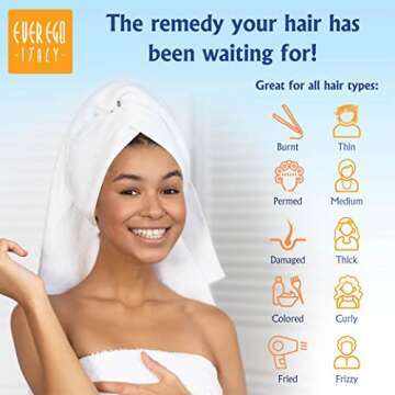 Ever Ego Italy Garlic Shampoo For Damaged, Bleached or Colored Hair | Repairing And Hydrating Hair Care Product For Men And Women | 500ml Bottle