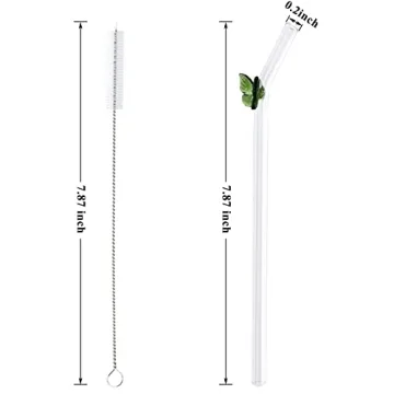 Colorful Butterfly Reusable Glass Straws - Fun & Eco-Friendly