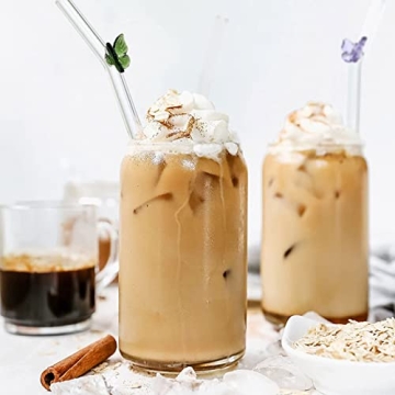 Colorful Butterfly Reusable Glass Straws - Fun & Eco-Friendly