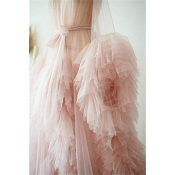 Kelaixiang Tulle Robe Elegant Bridal Dressing Gown