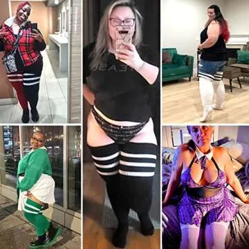 Stylish Plus Size Womens Thigh High Socks for Thick Thighs