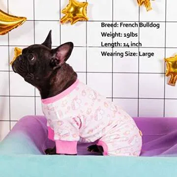 KYEESE Dog Pajamas Pink Unicorn Small Dog Pajamas Comfy Dog Coat Cat Clothes Dog Surgery Recovery Suit Dog Body Suits After Surgery Dog Pajamas for Small Dogs Dog Clothes Dog Costume Dog Onesie