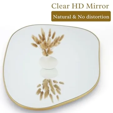 Elegant Asymmetrical Gold Wall Mirror to Elevate Decor