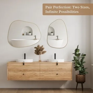 Elegant Asymmetrical Gold Wall Mirror to Elevate Decor