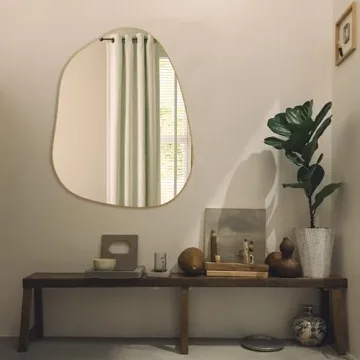 Elegant Asymmetrical Gold Wall Mirror to Elevate Decor