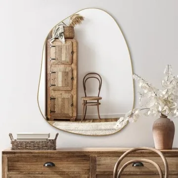 Elegant Asymmetrical Gold Wall Mirror to Elevate Decor