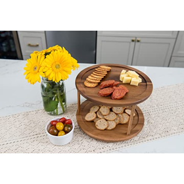 Acacia Wood Kitchen Turntable - Elegant & Functional