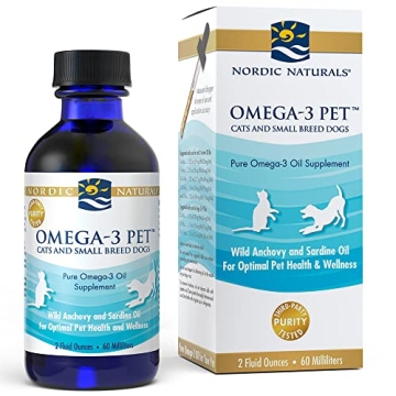 Nordic Naturals Omega-3 Pet, Unflavored - 2 oz - 304 mg Omega-3 Per One mL - Fish Oil for Small Dogs...