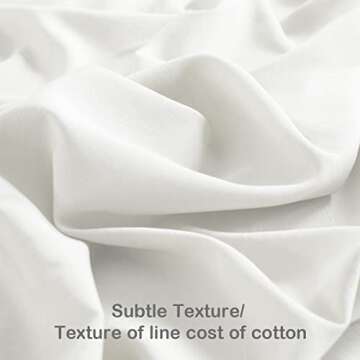 PANDATEX White Linen-Textured Rayon, Cotton, Linen Blend Duvet Cover Set, Pre-Washed Soft Breathable Queen Size Duvet Cover for Hot Sleepers, Durable Natural Organic Duvet Cover with 2 Pillowcases