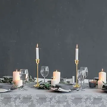 Vindar Gold Candlestick Holders Set - Elegant Taper Holders