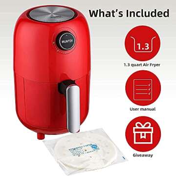 iRUNTEK Mini Air Fryer for Quick Healthy Meals