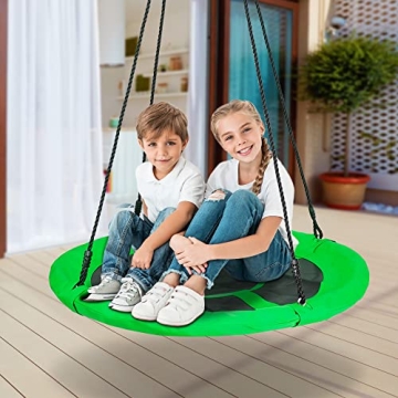 SUPER DEAL 40 Inch Green Saucer Tree Swing for All Ages
