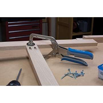 Kreg KPHJ720PRO-21 - Kreg Pocket-Hole Jig 720PRO with 3" Automaxx Clamp & Screws - Easy Clamping & Adjusting - For Materials 1/2" to 1 1/2" Thick