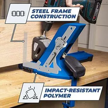 Kreg KPHJ720PRO-21 - Kreg Pocket-Hole Jig 720PRO with 3" Automaxx Clamp & Screws - Easy Clamping & Adjusting - For Materials 1/2" to 1 1/2" Thick