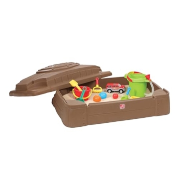 Step2 Play and Store Sandbox With Cover - Fun, Durable Outdoor Play for Kids