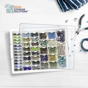 Darice Elizabeth Ward 45 Piece Assorted Portable Diamond Painting Storage and Bead Organizer with 42 Variable Sized Containers