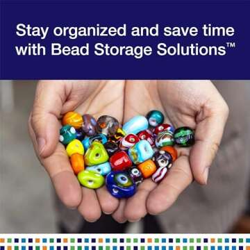 Darice Elizabeth Ward 45 Piece Assorted Portable Diamond Painting Storage and Bead Organizer with 42 Variable Sized Containers