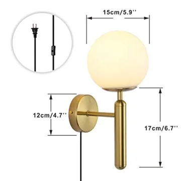 KCO Modern Wall Sconce - Mid Century Design with Switch