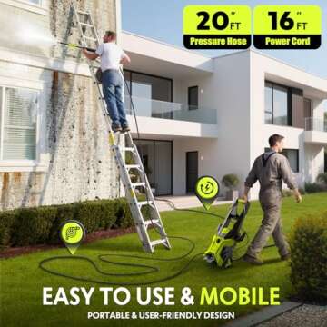 Electric Pressure Washer 2.5 GPM Lightweight Convenience