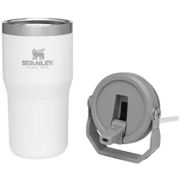 Stanley IceFlow Stainless Steel Tumbler with Straw - Vacuum Insulated Water Bottle for Home, Office or Car - Reusable Cup with Straw Leak Resistant Flip - Cold for 12 Hours or Iced for 2 Days (Polar)