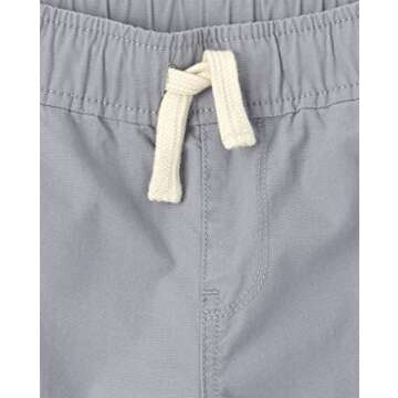 The Children's Place Boys Pull On Jogger Shorts - 3 Pack, Fin Gray/Flax/Tidal