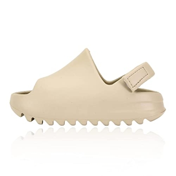 Toddler Little Kids Slides Sandals, Kids Summer Non-slip Open Toe Slides Sandals,Beach Pool Anti-sli...