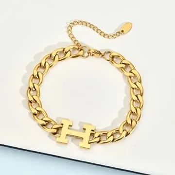 Stylish 18K Gold Plated Cuban Link Bracelet for Women