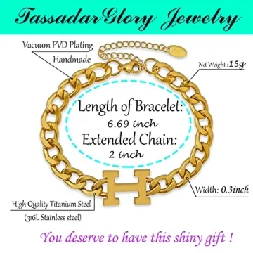 Stylish 18K Gold Plated Cuban Link Bracelet for Women