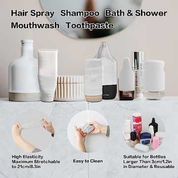 YUBIRD 15 PCS Silicone Travel Bottle Sleeves for Toiletries