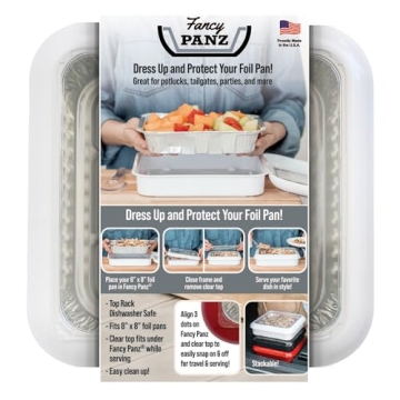 Fancy Panz 8x8 Serving Tray - Elegant Casserole Carrier with Removable Lid