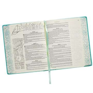 KJV Holy Bible, My Creative Bible, Faux Leather Hardcover - Ribbon Marker, King James Version, Teal w/Elastic Closure (KJV Creative Editions)