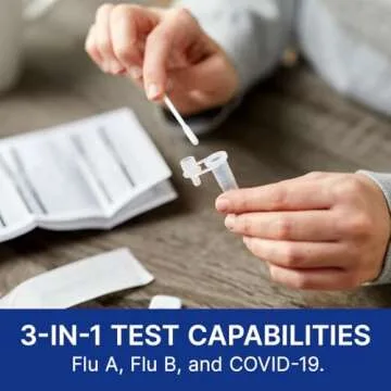 CorDx Tyfast at Home Flu A/B and COVID 19 Rapid Test Kit, Easy, Accurate, Fast Results in 10 Minutes, 4 Tests.