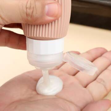 Mrsdry 16 Pack Travel Bottles Set, TSA Approved Leak Proof Silicone Squeezable Containers for Toiletries, Refillable Travel Accessories for Conditioner, Shampoo, Lotion & Body Wash Accessories