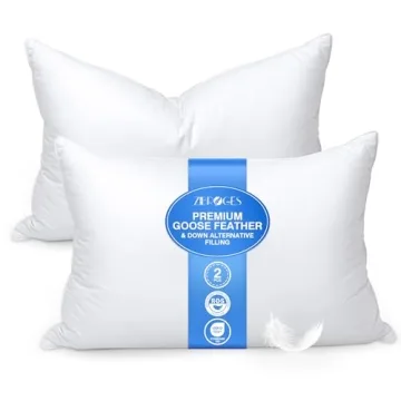 zibroges DP01 Bed Pillows for Luxurious Sleep Experience, Pack of 2, Queen Size